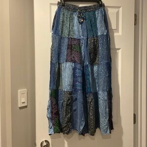 Young Threads Bohemian Patchwork Wide Leg Pants